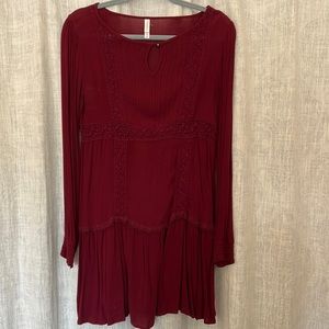 Xhilaration women’s medium mini dress maroon